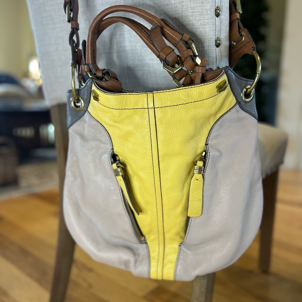 OrYany Victoria Colorblock Pebble grain Leather Hobo Women's Bag